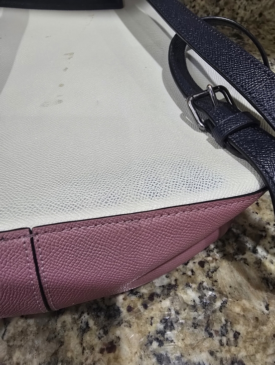 Coach Jordyn Colorblock Backpack Chalk White & Pink Leather MSRP$348 main image 13